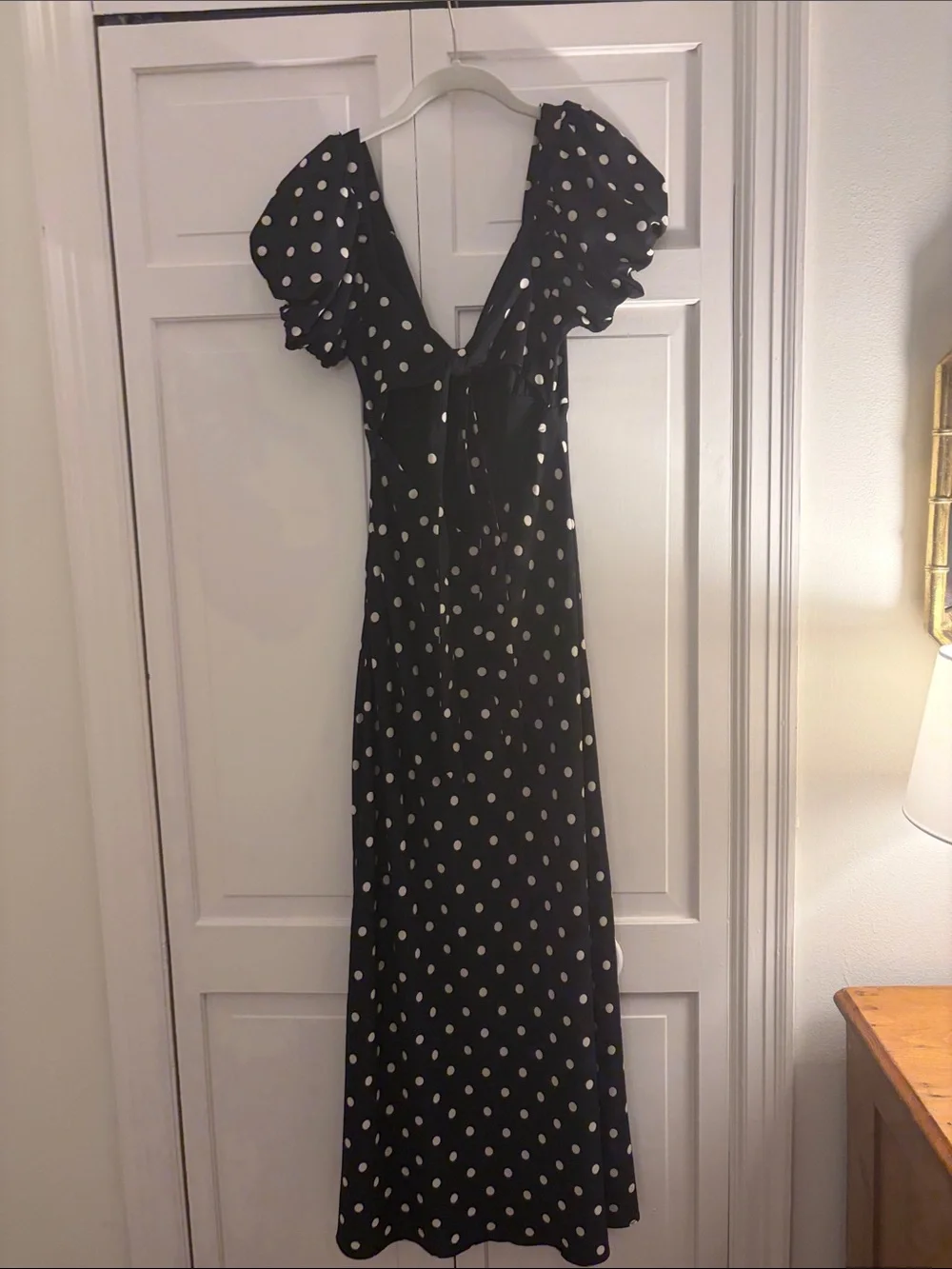 Abercrombie Polka Dot Tie Back Maxi Dress